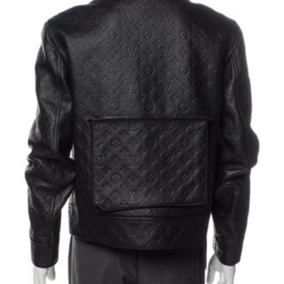 LOUIS VUITTON 2020 Monogram Embossed Utility Moto Jacket - Picture 3 of 5